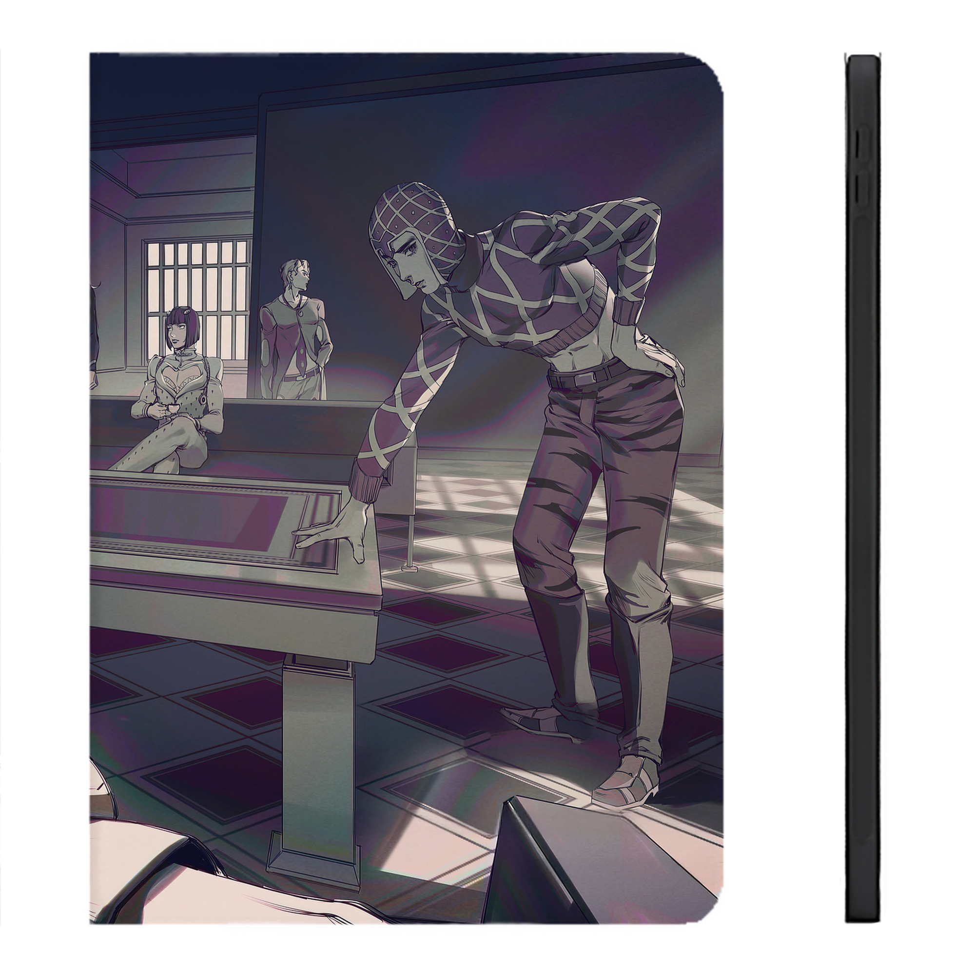 （画像用） ジョジョの奇妙な冒険 JoJo's Bizarre Adventure IPadケース ペンホルダー付き ブックスタイルデザイン